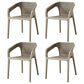 Modern Style Stackable Chairs Dining Arm Chairs with Plastic Legs for Kitchen Light Gray 4 Piece Set Clearhalo ' kitchen&dining_furn' 'Dining Chairs' 'Dining Tables & Seating' 'dining_chair' 'furn' 'furn_dining_chair' 'Furniture' 'furniture_dining_chair' 'Kitchen & Dining Furniture' 'kitchen' 4666524