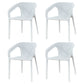 Modern Style Stackable Chairs Dining Arm Chairs with Plastic Legs for Kitchen White 4 Piece Set Clearhalo ' kitchen&dining_furn' 'Dining Chairs' 'Dining Tables & Seating' 'dining_chair' 'furn' 'furn_dining_chair' 'Furniture' 'furniture_dining_chair' 'Kitchen & Dining Furniture' 'kitchen' 4666525