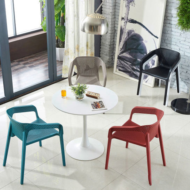 Modern Style Stackable Chairs Dining Arm Chairs with Plastic Legs for Kitchen Clearhalo ' kitchen&dining_furn' 'Dining Chairs' 'Dining Tables & Seating' 'dining_chair' 'furn' 'furn_dining_chair' 'Furniture' 'furniture_dining_chair' 'Kitchen & Dining Furniture' 'kitchen' 4666526