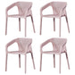 Modern Style Stackable Chairs Dining Arm Chairs with Plastic Legs for Kitchen Pink 4 Piece Set Clearhalo ' kitchen&dining_furn' 'Dining Chairs' 'Dining Tables & Seating' 'dining_chair' 'furn' 'furn_dining_chair' 'Furniture' 'furniture_dining_chair' 'Kitchen & Dining Furniture' 'kitchen' 4666529