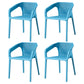 Modern Style Stackable Chairs Dining Arm Chairs with Plastic Legs for Kitchen Light Blue 4 Piece Set Clearhalo ' kitchen&dining_furn' 'Dining Chairs' 'Dining Tables & Seating' 'dining_chair' 'furn' 'furn_dining_chair' 'Furniture' 'furniture_dining_chair' 'Kitchen & Dining Furniture' 'kitchen' 4666531