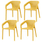 Modern Style Stackable Chairs Dining Arm Chairs with Plastic Legs for Kitchen Ginger 4 Piece Set Clearhalo ' kitchen&dining_furn' 'Dining Chairs' 'Dining Tables & Seating' 'dining_chair' 'furn' 'furn_dining_chair' 'Furniture' 'furniture_dining_chair' 'Kitchen & Dining Furniture' 'kitchen' 4666540