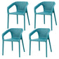 Modern Style Stackable Chairs Dining Arm Chairs with Plastic Legs for Kitchen Dark Blue 4 Piece Set Clearhalo ' kitchen&dining_furn' 'Dining Chairs' 'Dining Tables & Seating' 'dining_chair' 'furn' 'furn_dining_chair' 'Furniture' 'furniture_dining_chair' 'Kitchen & Dining Furniture' 'kitchen' 4666543