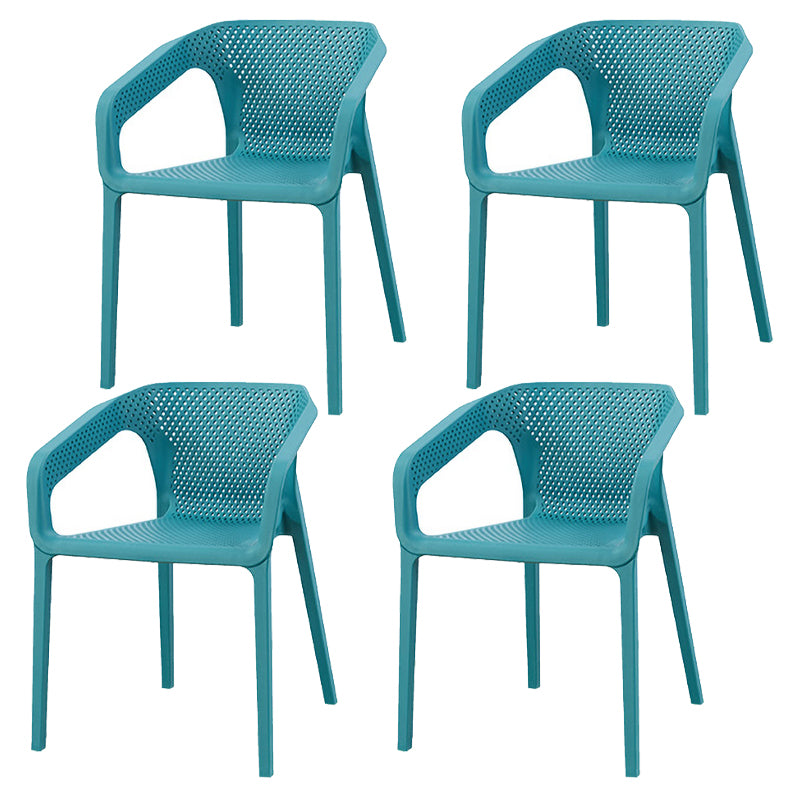 Modern Style Stackable Chairs Dining Arm Chairs with Plastic Legs for Kitchen Dark Blue 4 Piece Set Clearhalo ' kitchen&dining_furn' 'Dining Chairs' 'Dining Tables & Seating' 'dining_chair' 'furn' 'furn_dining_chair' 'Furniture' 'furniture_dining_chair' 'Kitchen & Dining Furniture' 'kitchen' 4666543