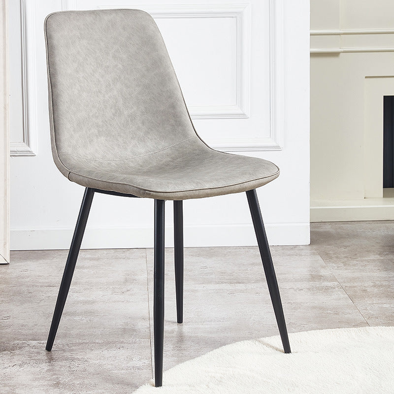 Modern Style Kitchen Chairs Dining Armless Chair with Metal Legs Light Gray 1 Piece Clearhalo ' kitchen&dining_furn' 'Dining Chairs' 'Dining Tables & Seating' 'dining_chair' 'Furniture' 'furniture_dining_chair' 'Kitchen & Dining Furniture' 'kitchen' 4666558