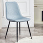Modern Style Kitchen Chairs Dining Armless Chair with Metal Legs Light Blue 1 Piece Clearhalo ' kitchen&dining_furn' 'Dining Chairs' 'Dining Tables & Seating' 'dining_chair' 'Furniture' 'furniture_dining_chair' 'Kitchen & Dining Furniture' 'kitchen' 4666565