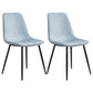 Modern Style Kitchen Chairs Dining Armless Chair with Metal Legs Light Blue Set of 2 Clearhalo ' kitchen&dining_furn' 'Dining Chairs' 'Dining Tables & Seating' 'dining_chair' 'Furniture' 'furniture_dining_chair' 'Kitchen & Dining Furniture' 'kitchen' 4666567
