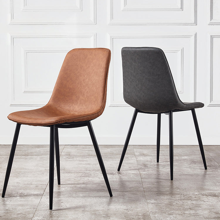 Modern Style Kitchen Chairs Dining Armless Chair with Metal Legs Clearhalo ' kitchen&dining_furn' 'Dining Chairs' 'Dining Tables & Seating' 'dining_chair' 'Furniture' 'furniture_dining_chair' 'Kitchen & Dining Furniture' 'kitchen' 4666569