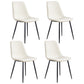 Modern Style Kitchen Chairs Dining Armless Chair with Metal Legs Off-White Set of 4 Clearhalo ' kitchen&dining_furn' 'Dining Chairs' 'Dining Tables & Seating' 'dining_chair' 'Furniture' 'furniture_dining_chair' 'Kitchen & Dining Furniture' 'kitchen' 4666583