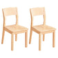 Modern Rubberwood Open Side Chair Matte Finish Wood Dining Chair Wood 2 Piece Set Clearhalo ' kitchen&dining_furn' 'Dining Chairs' 'Dining Tables & Seating' 'dining_chair' 'furn' 'furn_dining_chair' 'Furniture' 'furniture_dining_chair' 'Kitchen & Dining Furniture' 'kitchen' 4666588
