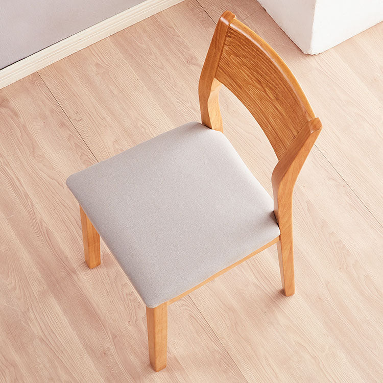 Modern Rubberwood Open Side Chair Matte Finish Wood Dining Chair Clearhalo ' kitchen&dining_furn' 'Dining Chairs' 'Dining Tables & Seating' 'dining_chair' 'furn' 'furn_dining_chair' 'Furniture' 'furniture_dining_chair' 'Kitchen & Dining Furniture' 'kitchen' 4666589