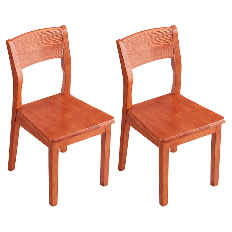 Modern Rubberwood Open Side Chair Matte Finish Wood Dining Chair Red 2 Piece Set Clearhalo ' kitchen&dining_furn' 'Dining Chairs' 'Dining Tables & Seating' 'dining_chair' 'furn' 'furn_dining_chair' 'Furniture' 'furniture_dining_chair' 'Kitchen & Dining Furniture' 'kitchen' 4666590