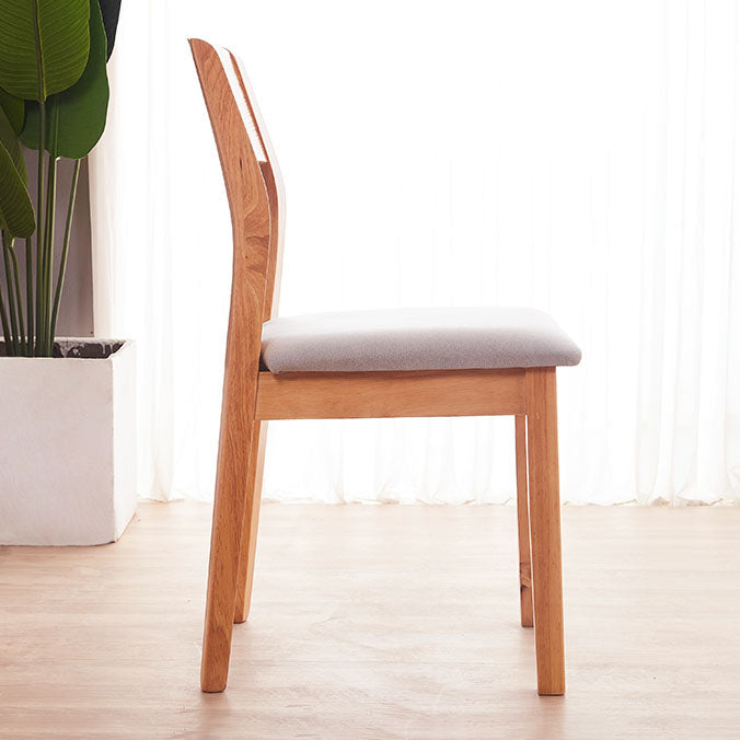 Modern Rubberwood Open Side Chair Matte Finish Wood Dining Chair Clearhalo ' kitchen&dining_furn' 'Dining Chairs' 'Dining Tables & Seating' 'dining_chair' 'furn' 'furn_dining_chair' 'Furniture' 'furniture_dining_chair' 'Kitchen & Dining Furniture' 'kitchen' 4666591