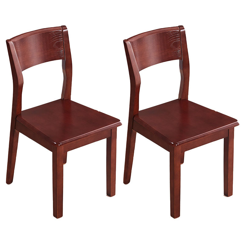 Modern Rubberwood Open Side Chair Matte Finish Wood Dining Chair Walnut 2 Piece Set Clearhalo ' kitchen&dining_furn' 'Dining Chairs' 'Dining Tables & Seating' 'dining_chair' 'furn' 'furn_dining_chair' 'Furniture' 'furniture_dining_chair' 'Kitchen & Dining Furniture' 'kitchen' 4666593