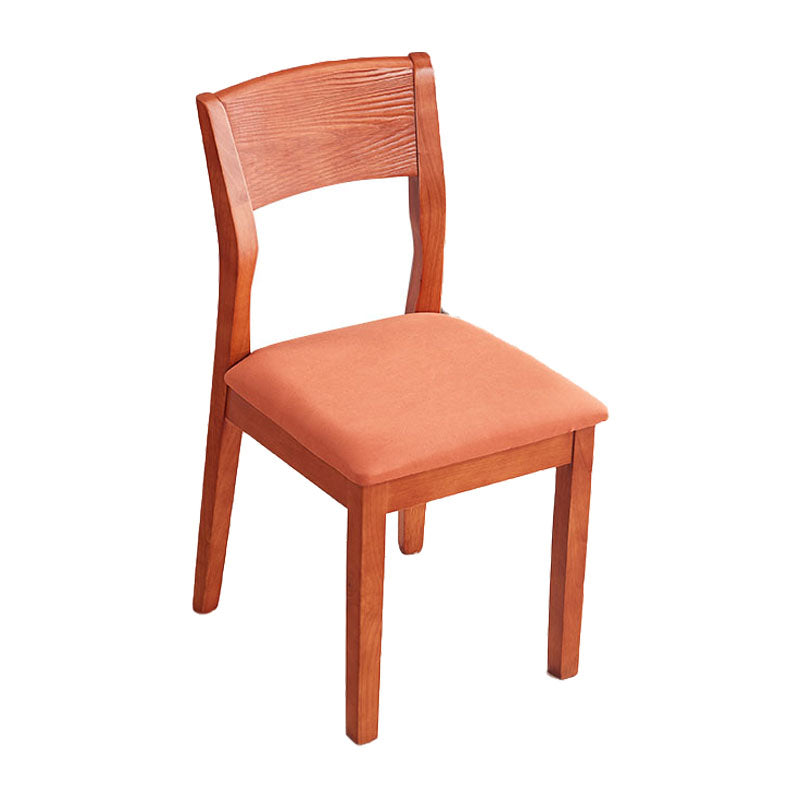 Modern Rubberwood Open Side Chair Matte Finish Wood Dining Chair Clearhalo ' kitchen&dining_furn' 'Dining Chairs' 'Dining Tables & Seating' 'dining_chair' 'furn' 'furn_dining_chair' 'Furniture' 'furniture_dining_chair' 'Kitchen & Dining Furniture' 'kitchen' 4666594