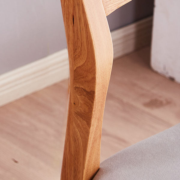 Modern Rubberwood Open Side Chair Matte Finish Wood Dining Chair Clearhalo ' kitchen&dining_furn' 'Dining Chairs' 'Dining Tables & Seating' 'dining_chair' 'furn' 'furn_dining_chair' 'Furniture' 'furniture_dining_chair' 'Kitchen & Dining Furniture' 'kitchen' 4666595