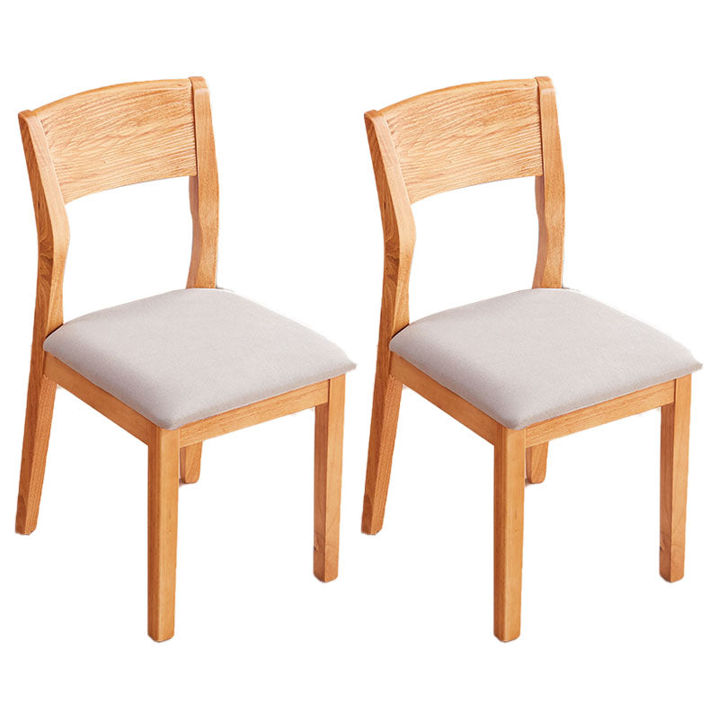 Modern Rubberwood Open Side Chair Matte Finish Wood Dining Chair Light Wood 2 Piece Set Clearhalo ' kitchen&dining_furn' 'Dining Chairs' 'Dining Tables & Seating' 'dining_chair' 'furn' 'furn_dining_chair' 'Furniture' 'furniture_dining_chair' 'Kitchen & Dining Furniture' 'kitchen' 4666596