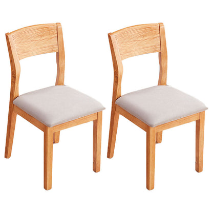 Modern Rubberwood Open Side Chair Matte Finish Wood Dining Chair Light Wood 2 Piece Set Clearhalo ' kitchen&dining_furn' 'Dining Chairs' 'Dining Tables & Seating' 'dining_chair' 'furn' 'furn_dining_chair' 'Furniture' 'furniture_dining_chair' 'Kitchen & Dining Furniture' 'kitchen' 4666596