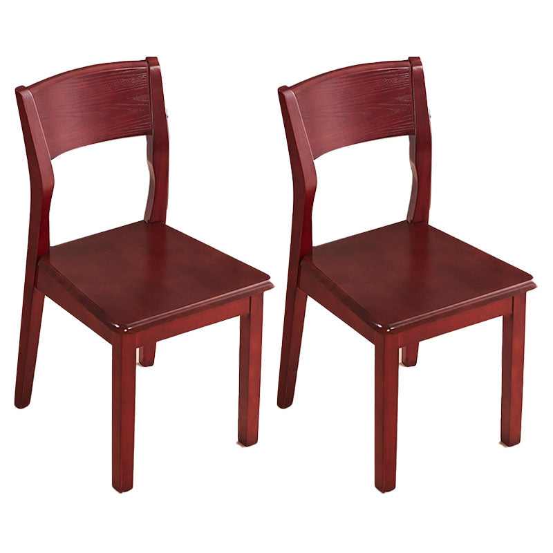 Modern Rubberwood Open Side Chair Matte Finish Wood Dining Chair Crimson 2 Piece Set Clearhalo ' kitchen&dining_furn' 'Dining Chairs' 'Dining Tables & Seating' 'dining_chair' 'furn' 'furn_dining_chair' 'Furniture' 'furniture_dining_chair' 'Kitchen & Dining Furniture' 'kitchen' 4666598