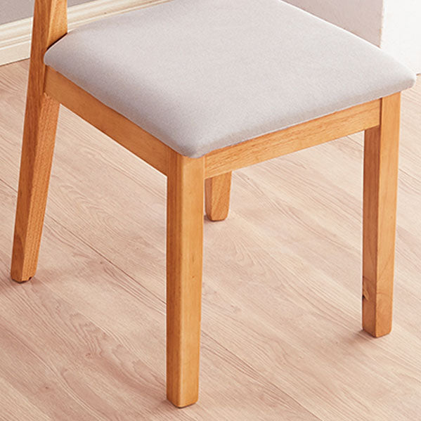 Modern Rubberwood Open Side Chair Matte Finish Wood Dining Chair Clearhalo ' kitchen&dining_furn' 'Dining Chairs' 'Dining Tables & Seating' 'dining_chair' 'furn' 'furn_dining_chair' 'Furniture' 'furniture_dining_chair' 'Kitchen & Dining Furniture' 'kitchen' 4666601