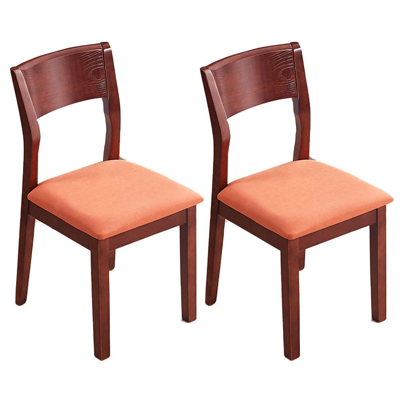 Modern Rubberwood Open Side Chair Matte Finish Wood Dining Chair Red Brown 2 Piece Set Clearhalo ' kitchen&dining_furn' 'Dining Chairs' 'Dining Tables & Seating' 'dining_chair' 'furn' 'furn_dining_chair' 'Furniture' 'furniture_dining_chair' 'Kitchen & Dining Furniture' 'kitchen' 4666602