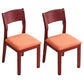 Modern Rubberwood Open Side Chair Matte Finish Wood Dining Chair Orange Red 2 Piece Set Clearhalo ' kitchen&dining_furn' 'Dining Chairs' 'Dining Tables & Seating' 'dining_chair' 'furn' 'furn_dining_chair' 'Furniture' 'furniture_dining_chair' 'Kitchen & Dining Furniture' 'kitchen' 4666603