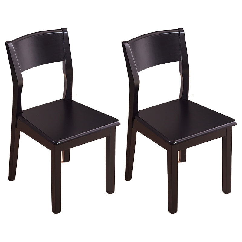 Modern Rubberwood Open Side Chair Matte Finish Wood Dining Chair Black 2 Piece Set Clearhalo ' kitchen&dining_furn' 'Dining Chairs' 'Dining Tables & Seating' 'dining_chair' 'furn' 'furn_dining_chair' 'Furniture' 'furniture_dining_chair' 'Kitchen & Dining Furniture' 'kitchen' 4666604