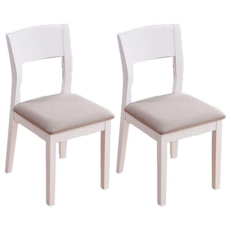 Modern Rubberwood Open Side Chair Matte Finish Wood Dining Chair Light Gray-White 2 Piece Set Clearhalo ' kitchen&dining_furn' 'Dining Chairs' 'Dining Tables & Seating' 'dining_chair' 'furn' 'furn_dining_chair' 'Furniture' 'furniture_dining_chair' 'Kitchen & Dining Furniture' 'kitchen' 4666606