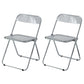Industrial Design Plastic Folding Side Chair for Home Use Open Back Dining Side Chair Clear 2 Piece Set Clearhalo ' kitchen&dining_furn' 'Dining Chairs' 'Dining Tables & Seating' 'dining_chair' 'furn' 'furn_dining_chair' 'Furniture' 'furniture_dining_chair' 'Kitchen & Dining Furniture' 'kitchen' 4666612