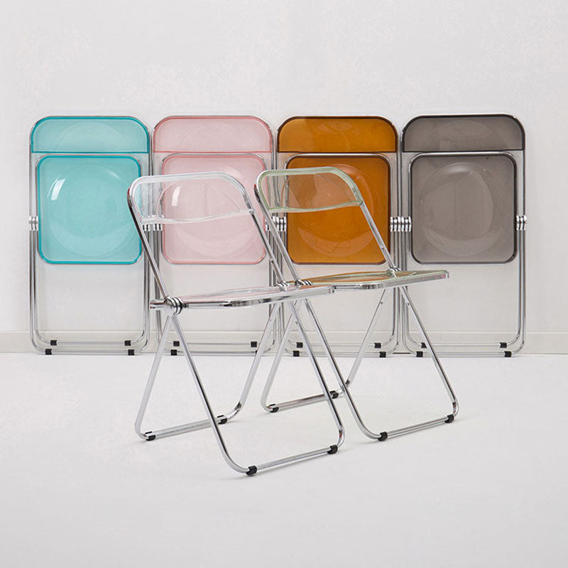 Industrial Design Plastic Folding Side Chair for Home Use Open Back Dining Side Chair Clearhalo ' kitchen&dining_furn' 'Dining Chairs' 'Dining Tables & Seating' 'dining_chair' 'furn' 'furn_dining_chair' 'Furniture' 'furniture_dining_chair' 'Kitchen & Dining Furniture' 'kitchen' 4666615