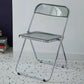 Industrial Design Plastic Folding Side Chair for Home Use Open Back Dining Side Chair Smoke Gray 1 Piece Clearhalo ' kitchen&dining_furn' 'Dining Chairs' 'Dining Tables & Seating' 'dining_chair' 'furn' 'furn_dining_chair' 'Furniture' 'furniture_dining_chair' 'Kitchen & Dining Furniture' 'kitchen' 4666622