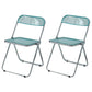 Industrial Design Plastic Folding Side Chair for Home Use Open Back Dining Side Chair Light Blue 2 Piece Set Clearhalo ' kitchen&dining_furn' 'Dining Chairs' 'Dining Tables & Seating' 'dining_chair' 'furn' 'furn_dining_chair' 'Furniture' 'furniture_dining_chair' 'Kitchen & Dining Furniture' 'kitchen' 4666637