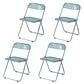 Industrial Design Plastic Folding Side Chair for Home Use Open Back Dining Side Chair Light Blue 4 Piece Set Clearhalo ' kitchen&dining_furn' 'Dining Chairs' 'Dining Tables & Seating' 'dining_chair' 'furn' 'furn_dining_chair' 'Furniture' 'furniture_dining_chair' 'Kitchen & Dining Furniture' 'kitchen' 4666638