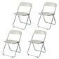 Industrial Design Plastic Folding Side Chair for Home Use Open Back Dining Side Chair White 4 Piece Set Clearhalo ' kitchen&dining_furn' 'Dining Chairs' 'Dining Tables & Seating' 'dining_chair' 'furn' 'furn_dining_chair' 'Furniture' 'furniture_dining_chair' 'Kitchen & Dining Furniture' 'kitchen' 4666644