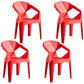 Modern Style Stackable Chairs Dining Arm Chair with Plastic Legs for Kitchen Red 4 Piece Set Clearhalo ' kitchen&dining_furn' 'Dining Chairs' 'Dining Tables & Seating' 'dining_chair' 'furn' 'furn_dining_chair' 'Furniture' 'furniture_dining_chair' 'Kitchen & Dining Furniture' 'kitchen' 4666649