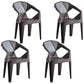 Modern Style Stackable Chairs Dining Arm Chair with Plastic Legs for Kitchen Taupe 4 Piece Set Clearhalo ' kitchen&dining_furn' 'Dining Chairs' 'Dining Tables & Seating' 'dining_chair' 'furn' 'furn_dining_chair' 'Furniture' 'furniture_dining_chair' 'Kitchen & Dining Furniture' 'kitchen' 4666651