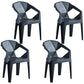 Modern Style Stackable Chairs Dining Arm Chair with Plastic Legs for Kitchen Black 4 Piece Set Clearhalo ' kitchen&dining_furn' 'Dining Chairs' 'Dining Tables & Seating' 'dining_chair' 'furn' 'furn_dining_chair' 'Furniture' 'furniture_dining_chair' 'Kitchen & Dining Furniture' 'kitchen' 4666663