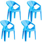 Modern Style Stackable Chairs Dining Arm Chair with Plastic Legs for Kitchen Blue 4 Piece Set Clearhalo ' kitchen&dining_furn' 'Dining Chairs' 'Dining Tables & Seating' 'dining_chair' 'furn' 'furn_dining_chair' 'Furniture' 'furniture_dining_chair' 'Kitchen & Dining Furniture' 'kitchen' 4666664