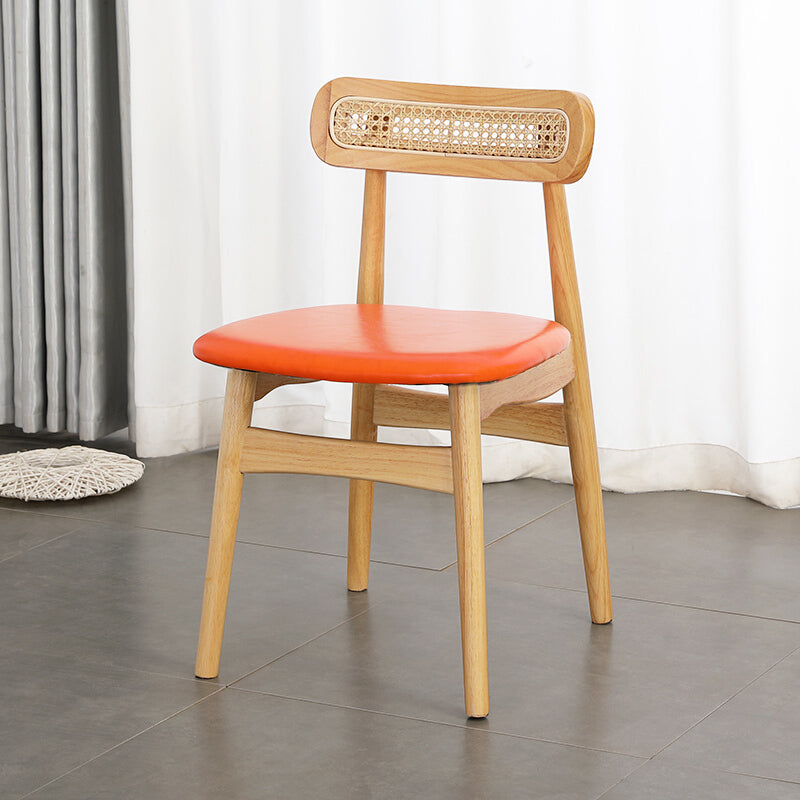 Traditional Wood Dining Kitchen Room Side Chair Open Back Chair Red 1 Piece Natural Wood Clearhalo ' kitchen&dining_furn' 'Dining Chairs' 'Dining Tables & Seating' 'dining_chair' 'furn' 'furn_dining_chair' 'Furniture' 'furniture_dining_chair' 'Kitchen & Dining Furniture' 'kitchen' 4666674