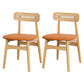 Traditional Wood Dining Kitchen Room Side Chair Open Back Chair Orange 2 Piece Set Natural Wood Clearhalo ' kitchen&dining_furn' 'Dining Chairs' 'Dining Tables & Seating' 'dining_chair' 'furn' 'furn_dining_chair' 'Furniture' 'furniture_dining_chair' 'Kitchen & Dining Furniture' 'kitchen' 4666692