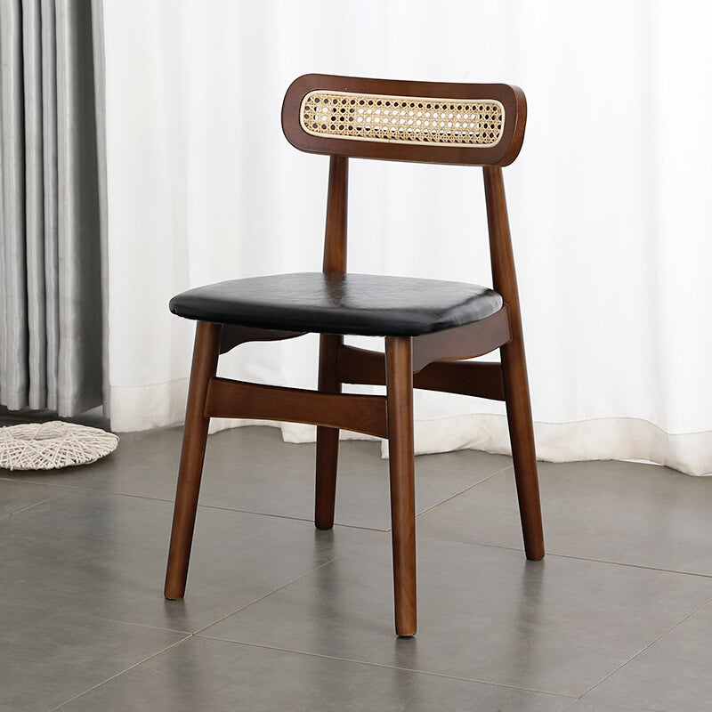 Traditional Wood Dining Kitchen Room Side Chair Open Back Chair Black 1 Piece Walnut Clearhalo ' kitchen&dining_furn' 'Dining Chairs' 'Dining Tables & Seating' 'dining_chair' 'furn' 'furn_dining_chair' 'Furniture' 'furniture_dining_chair' 'Kitchen & Dining Furniture' 'kitchen' 4666694