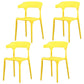 Modern Stackable Chairs Dining Armless Chairs with Plastic Legs for Kitchen Yellow Set of 4 Clearhalo ' kitchen&dining_furn' 'Dining Chairs' 'Dining Tables & Seating' 'dining_chair' 'Furniture' 'furniture_dining_chair' 'Kitchen & Dining Furniture' 'kitchen' 4666713
