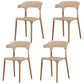 Modern Stackable Chairs Dining Armless Chairs with Plastic Legs for Kitchen Camel Set of 4 Clearhalo ' kitchen&dining_furn' 'Dining Chairs' 'Dining Tables & Seating' 'dining_chair' 'Furniture' 'furniture_dining_chair' 'Kitchen & Dining Furniture' 'kitchen' 4666715