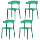 Modern Stackable Chairs Dining Armless Chairs with Plastic Legs for Kitchen Blackish Green Set of 4 Clearhalo ' kitchen&dining_furn' 'Dining Chairs' 'Dining Tables & Seating' 'dining_chair' 'Furniture' 'furniture_dining_chair' 'Kitchen & Dining Furniture' 'kitchen' 4666716