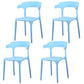 Modern Stackable Chairs Dining Armless Chairs with Plastic Legs for Kitchen Light Blue Set of 4 Clearhalo ' kitchen&dining_furn' 'Dining Chairs' 'Dining Tables & Seating' 'dining_chair' 'Furniture' 'furniture_dining_chair' 'Kitchen & Dining Furniture' 'kitchen' 4666719