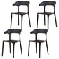 Modern Stackable Chairs Dining Armless Chairs with Plastic Legs for Kitchen Black Set of 4 Clearhalo ' kitchen&dining_furn' 'Dining Chairs' 'Dining Tables & Seating' 'dining_chair' 'Furniture' 'furniture_dining_chair' 'Kitchen & Dining Furniture' 'kitchen' 4666721