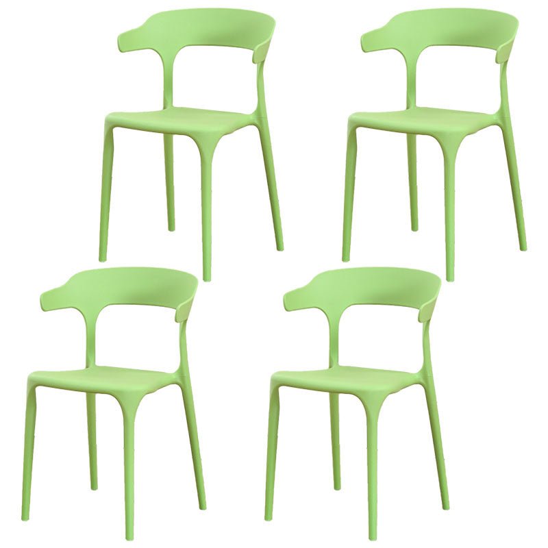 Modern Stackable Chairs Dining Armless Chairs with Plastic Legs for Kitchen Light Green Set of 4 Clearhalo ' kitchen&dining_furn' 'Dining Chairs' 'Dining Tables & Seating' 'dining_chair' 'Furniture' 'furniture_dining_chair' 'Kitchen & Dining Furniture' 'kitchen' 4666723
