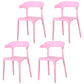 Modern Stackable Chairs Dining Armless Chairs with Plastic Legs for Kitchen Rose Bloom Set of 4 Clearhalo ' kitchen&dining_furn' 'Dining Chairs' 'Dining Tables & Seating' 'dining_chair' 'Furniture' 'furniture_dining_chair' 'Kitchen & Dining Furniture' 'kitchen' 4666725
