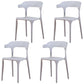 Modern Stackable Chairs Dining Armless Chairs with Plastic Legs for Kitchen Light Gray Set of 4 Clearhalo ' kitchen&dining_furn' 'Dining Chairs' 'Dining Tables & Seating' 'dining_chair' 'Furniture' 'furniture_dining_chair' 'Kitchen & Dining Furniture' 'kitchen' 4666726
