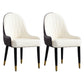 Scandinavian Design Arm Solid Back Dining Side Chairs Leather Dining Side Chairs White 2 Piece Set Clearhalo ' kitchen&dining_furn' 'Dining Chairs' 'Dining Tables & Seating' 'dining_chair' 'furn' 'furn_dining_chair' 'Furniture' 'furniture_dining_chair' 'Kitchen & Dining Furniture' 'kitchen' 4666737